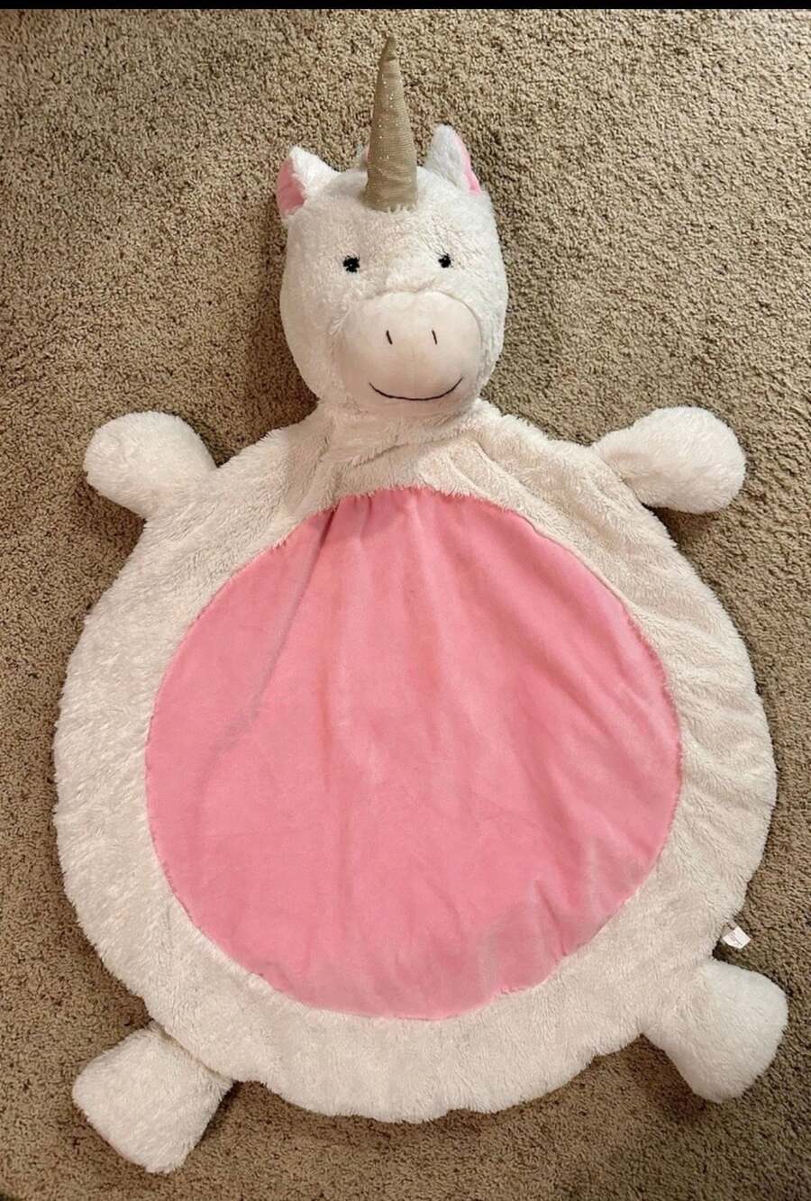 Mary Meyer Unicorn Baby Mat Plush Play Lounger Mat Rug Nursery Tummy Time